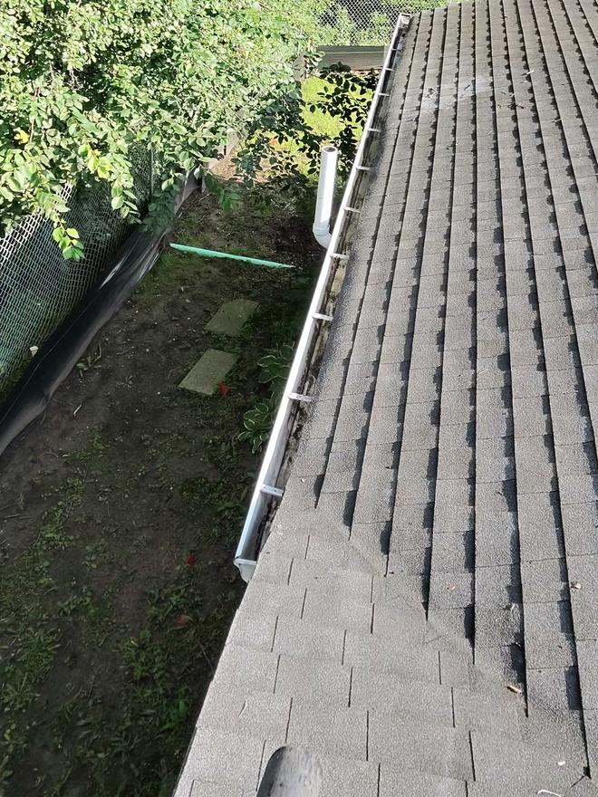 Clean gutter after cleaning