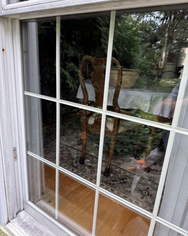 patio door glass after